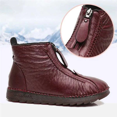 Barfusschweiz® - Rutschfeste Damenstiefel aus Leder