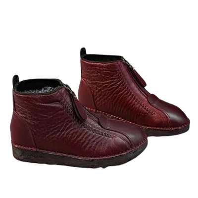 Barfusschweiz® - Rutschfeste Damenstiefel aus Leder