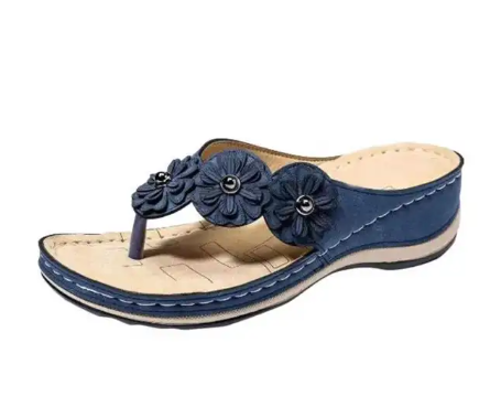 Barfusschweiz® - Drei Blumen Plateausandalen