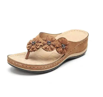 Barfusschweiz® - Drei Blumen Plateausandalen