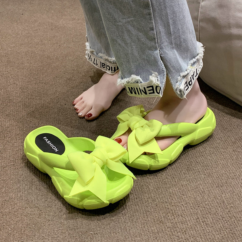 Barfusschweiz® - Plateau-Flip-Flop mit Schleifenknoten