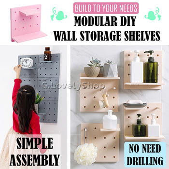 4-in-1 DIY Modular Wall Storage Display Shelf