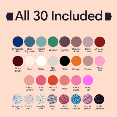 Tous les 30 couleurs + kit d'accessoires