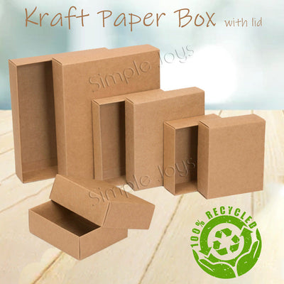 Papier brun Kraft Box Heavy Duty Super pour le cadeau et le petit produit (pack de 10 boîtes)