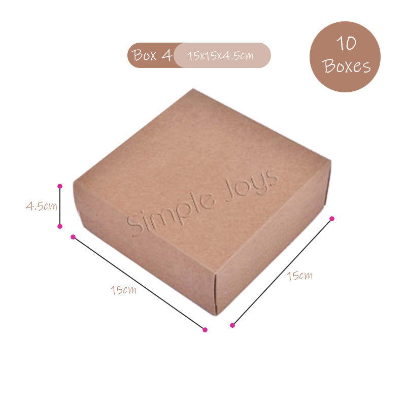 Papier brun Kraft Box Heavy Duty Super pour le cadeau et le petit produit (pack de 10 boîtes)