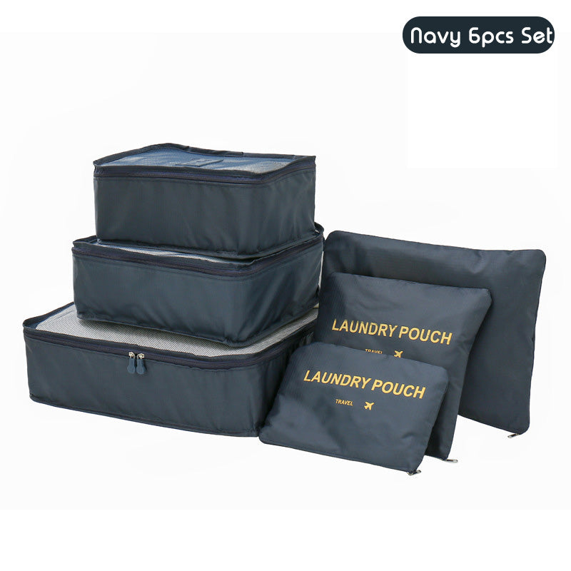 6 PCS Organisateur de bagages de sacs de voyage PCS avec maillage