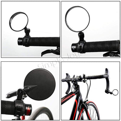 Miroir à vélo pour la vue arrière avec accessoires de vélo grand angle convexe