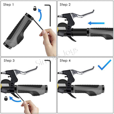 Grip de guidon ergonomique Grip sans glissement pour vélo en caoutchouc TPR