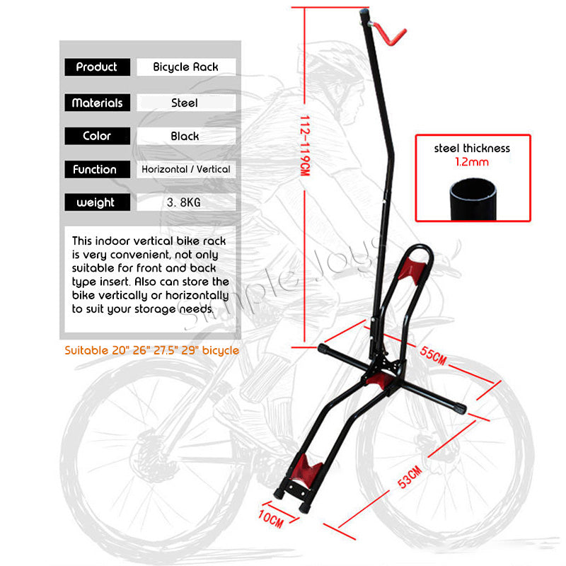 Bicycle vertical vertical réglable l