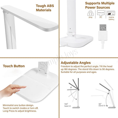 LED LED DIMMABLE DIMMABLE TABLE DE CHAMP DE TABLEAUX ÉTUDE ALIMENTABLE / TRAVAIL / LECTURE LECTRE CHEE CASE CARRET SHIELD