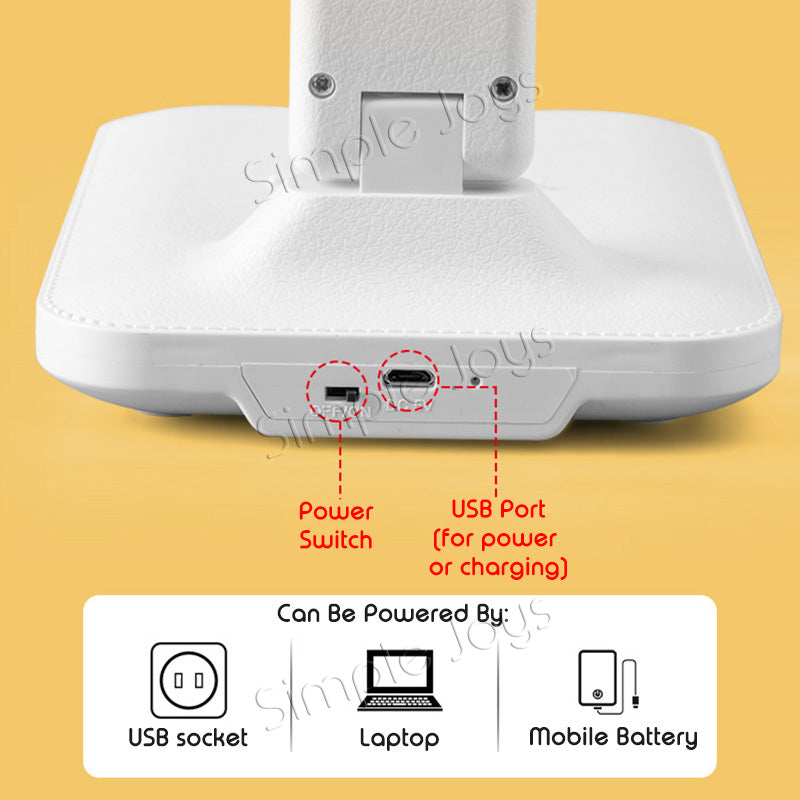 LED Table Lamp Foldable Desk Light Rechargeable