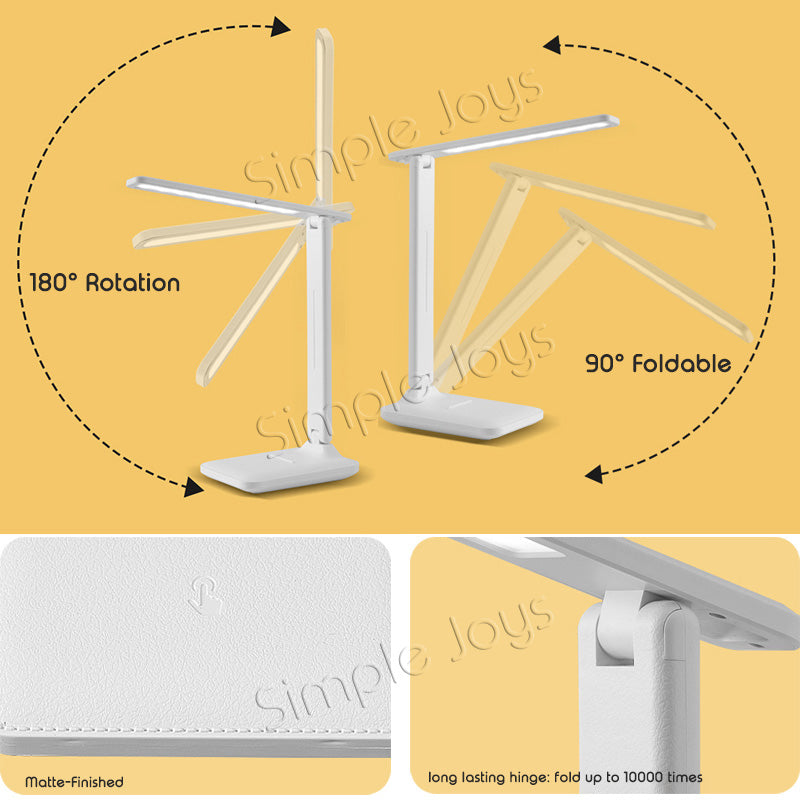 LED Table Lamp Foldable Desk Light Rechargeable