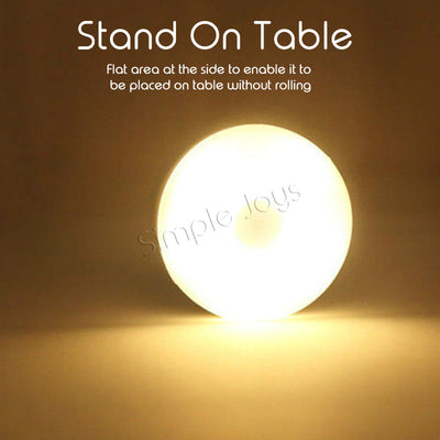 Button LED Night Light Rechargeable Super Long Lasting