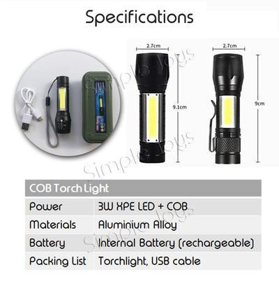 Dépôt portable léger à la torche en torch à LED