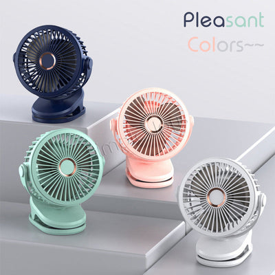 Ventilateur à clip-on de 10000mAh portable pour le bureau ou la poussette USB Calchars battant avec Hook