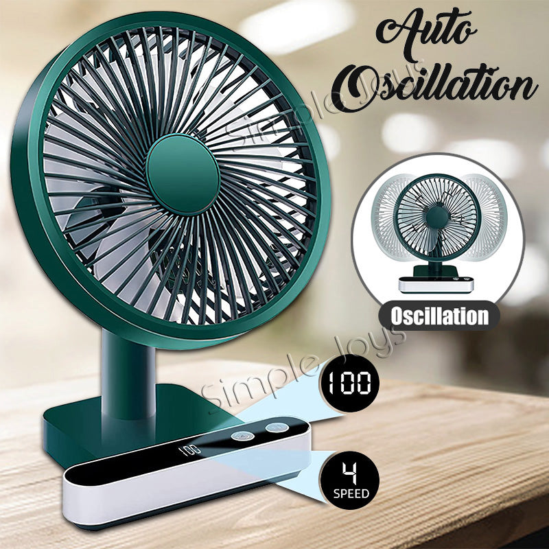 Ventilateur portable USB responsable adapté à un bureau avec oscillation automatique