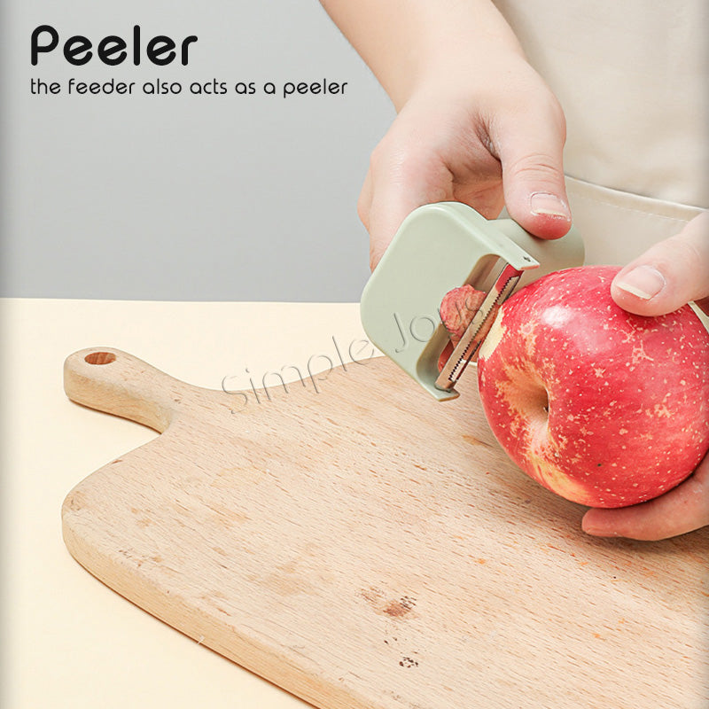 4 en 1 Choppe d'ail portable trancheuse électrique / mincer avec fonction de peeling