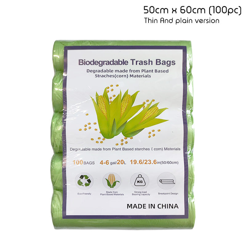 50pcs / 100pcs Sac poubelle biodégable