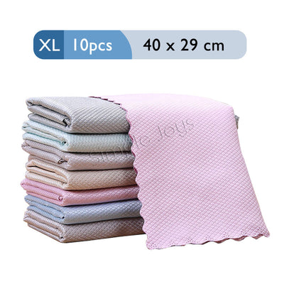 Fish Scale Microfiber Kitchen Towel essuyage du chiffon de nettoyage idéal pour le polissage