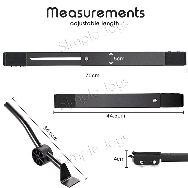 Rack de support de base de la machine à laver avec rouleaux de réfrigérateur