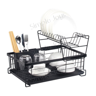 Rack de séchage nordique avec drainage de plateau amovible pour comptoir de cuisine