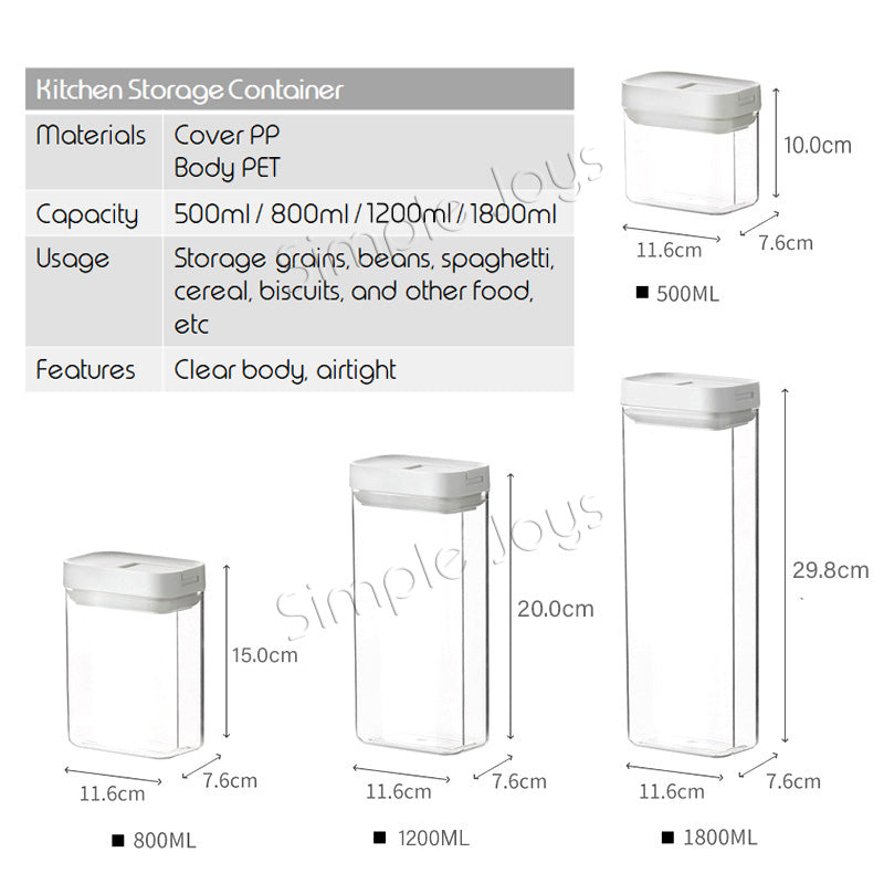 Conteneurs de rangement d'aliments hermétiques avec des couvercles de verrouillage faciles pour le garde-manger ou l'organisation et le stockage du réfrigérateur