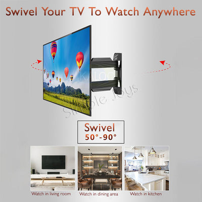 Full Motion Swivel TV Wall Mount Bracket For 32-55 Inch