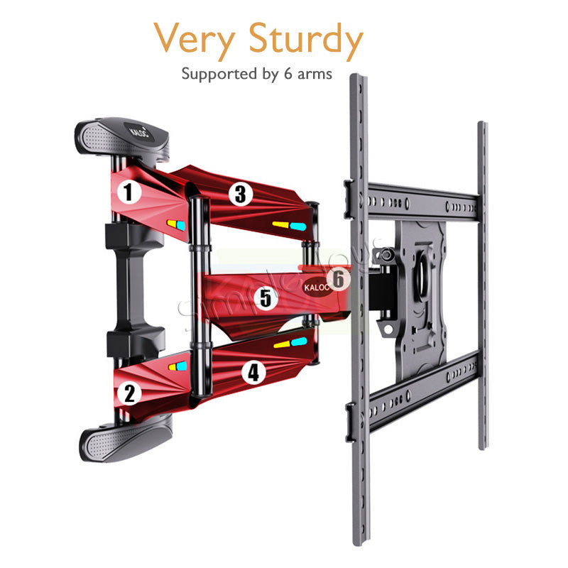 Full Motion Swivel TV Wall Mount Bracket For 40-85 Inch