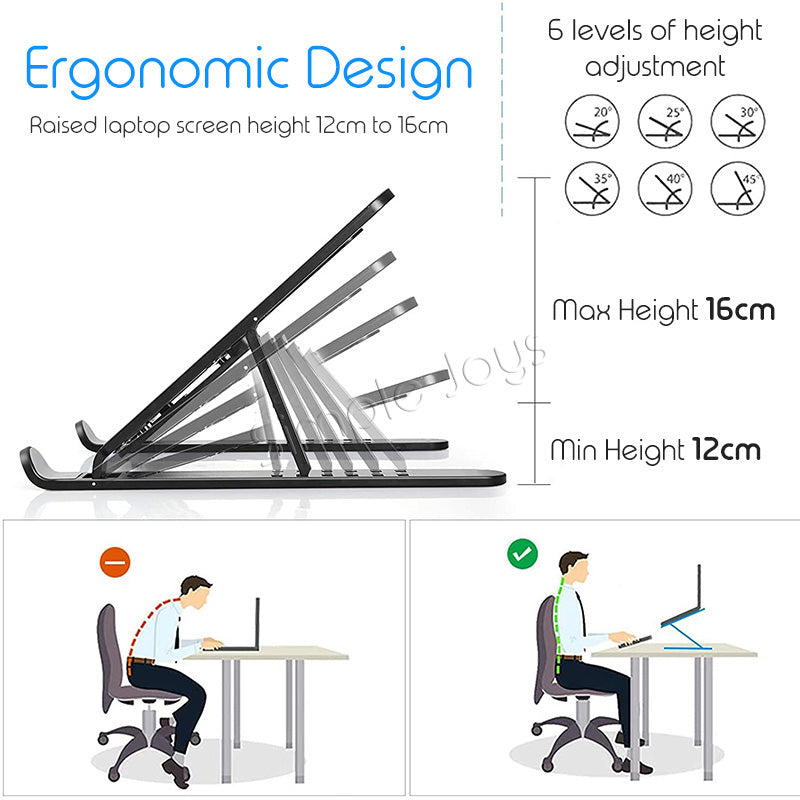 Riser du support d'ordinateur portable pliable et portable