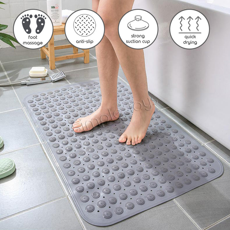 Baignoire de douche de tapis de sol de salle de bain sans glissement sans odor avec une tasse d'aspiration anti-glissement