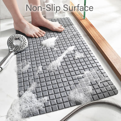 Non-slip Shower Mat Bathroom Mat with Suction Cups and Drain Holes Anti-slip Bathtub Mat