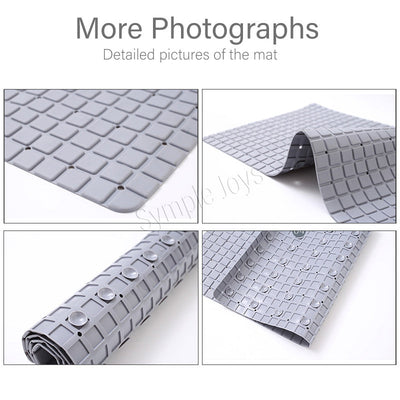 Non-slip Shower Mat Bathroom Mat with Suction Cups and Drain Holes Anti-slip Bathtub Mat