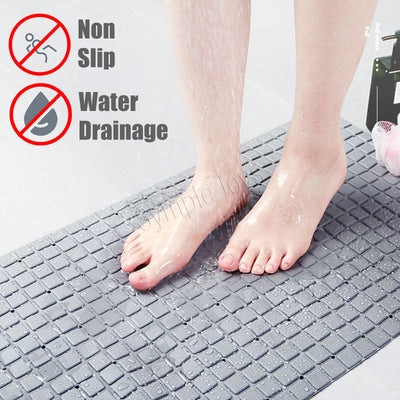 Non-slip Shower Mat Bathroom Mat with Suction Cups and Drain Holes Anti-slip Bathtub Mat