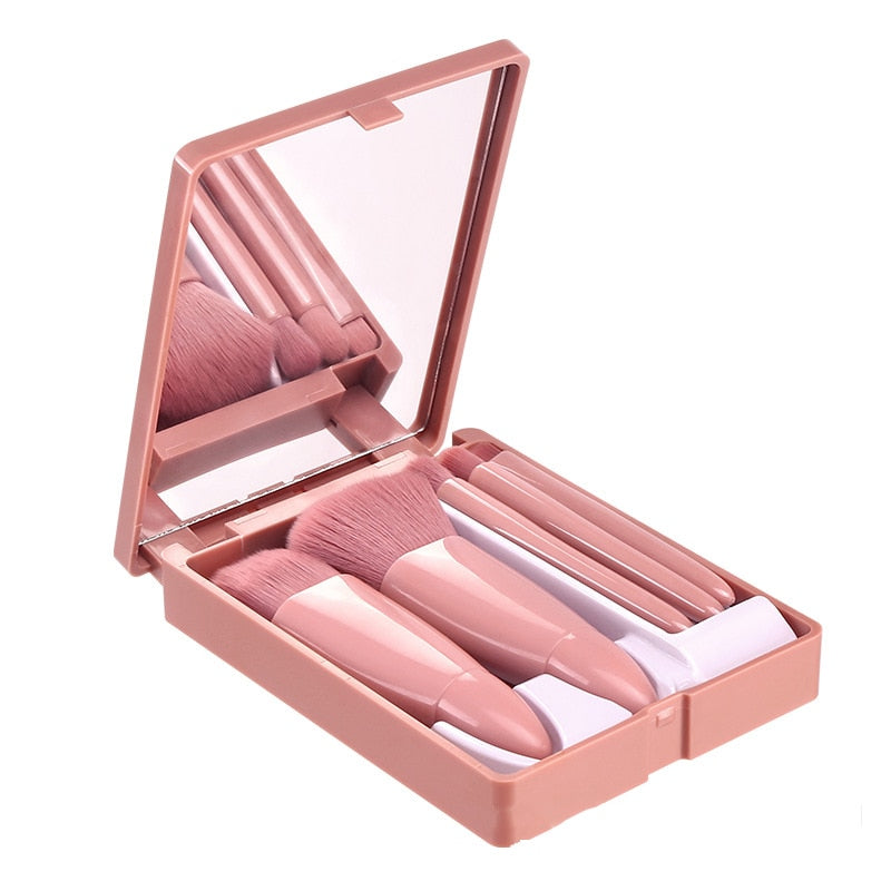 Fluffy Mirror Makeup Pinsel Set