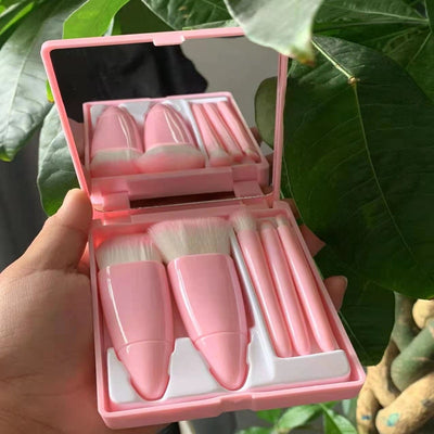 Fluffy Mirror Makeup Pinsel Set