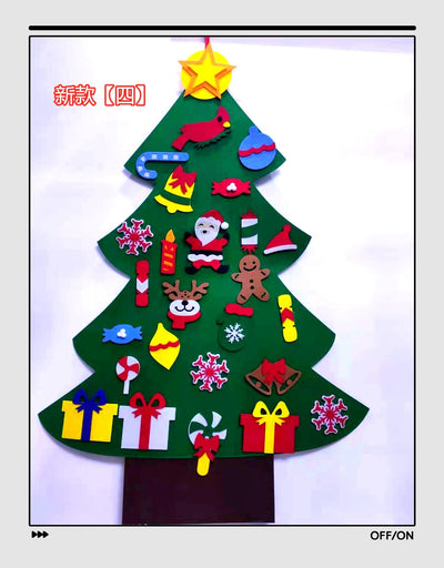 2022 DIY Felt Christmas Fild avec des ornements détachables sur Velcro