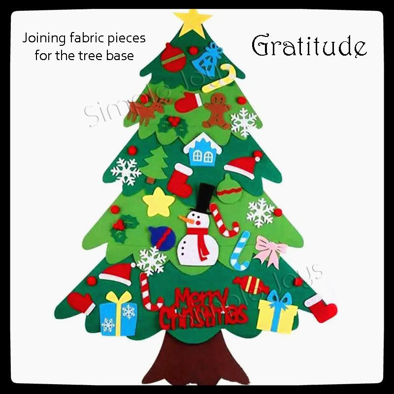 2022 DIY Felt Christmas Fild avec des ornements détachables sur Velcro