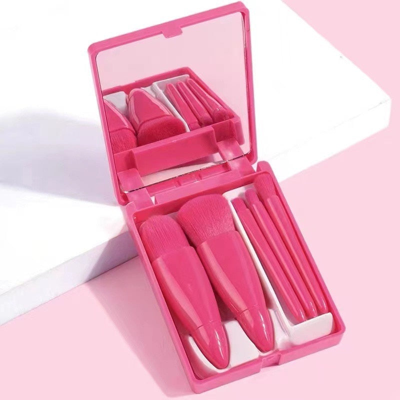 Fluffy Mirror Makeup Pinsel Set