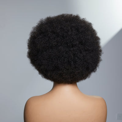 Glimpse® I Retro Natural Afro Curl (perruque en dentelle frontale et nœuds blanchis)