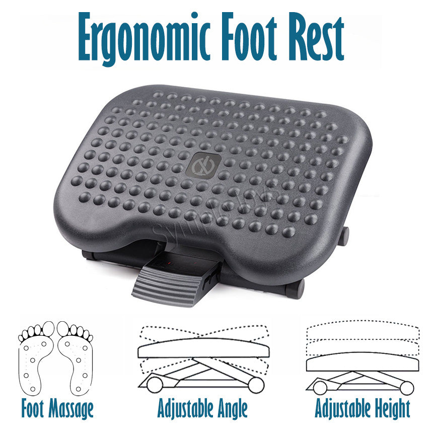 Ergonomic sous le pied de bureau avec effet de massage