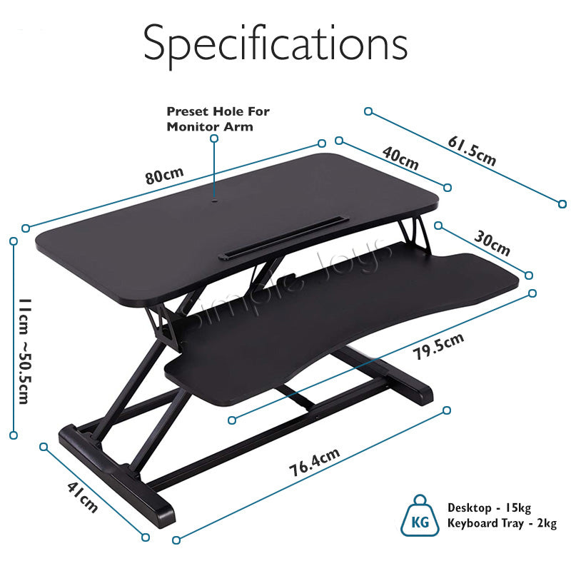 Conservateur debout debout Double moniteur et table d'ordinateur portable Convertisseur avec hauteur réglable