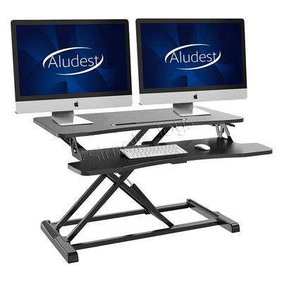 Conservateur debout debout Double moniteur et table d'ordinateur portable Convertisseur avec hauteur réglable