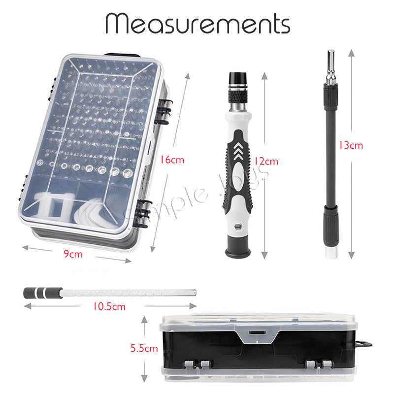 Sépreau de précision Définir 115 dans 1 Téléphone de téléphone portable Tite d'outils de bricolage pour l'ordinateur portable MacBook Glasses Réparation