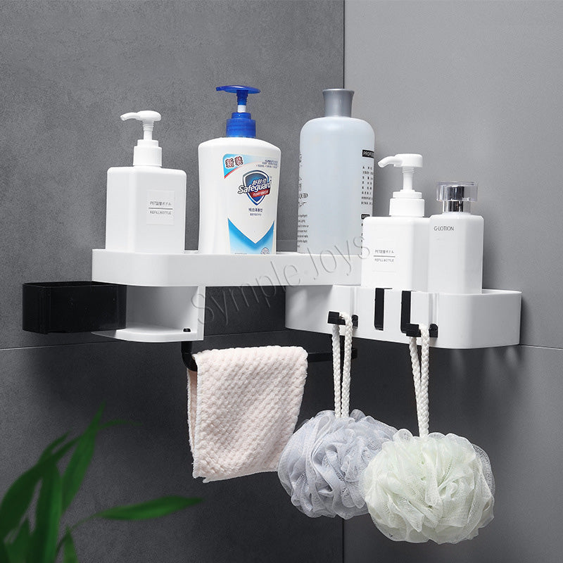 Bathroom Corner Shelf Shower Caddy Wall Mounted No Drilling Organizer for Bathroom Self Adhesive Bathroom Storage