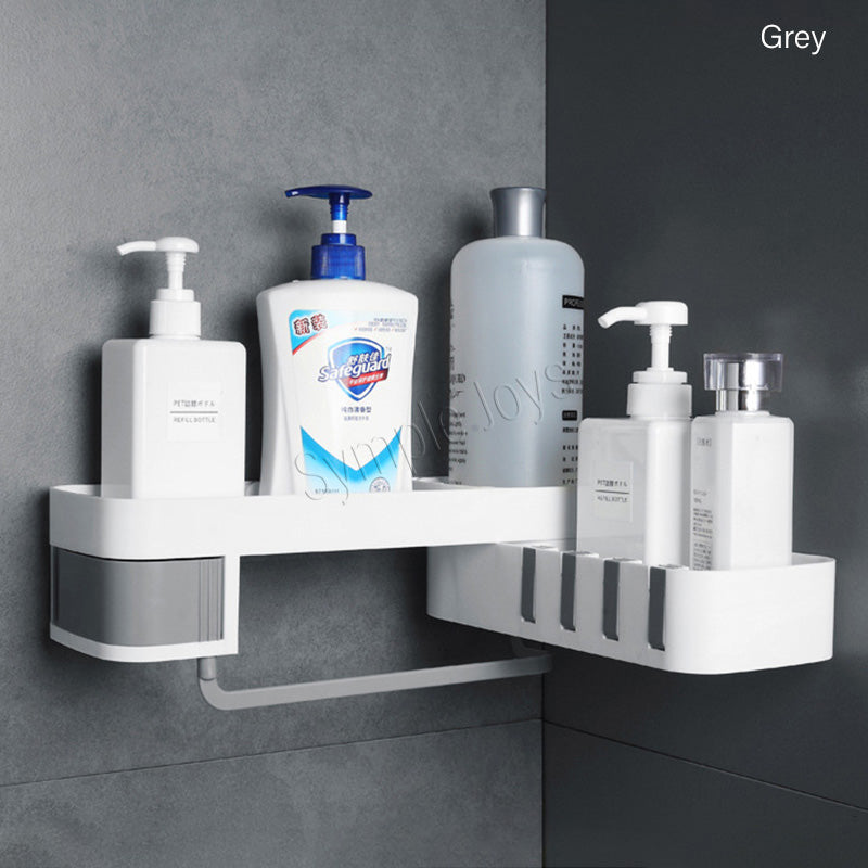 Bathroom Corner Shelf Shower Caddy Wall Mounted No Drilling Organizer for Bathroom Self Adhesive Bathroom Storage