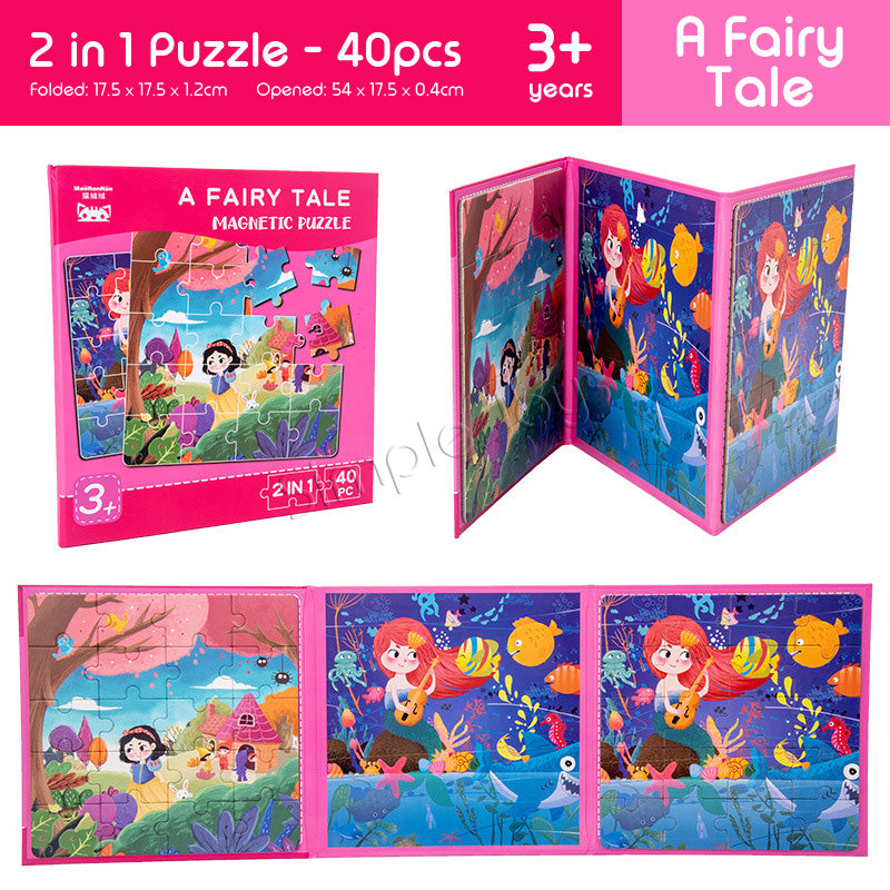 Puzzle magnétique 2 en 1 pour les enfants 40pcs Enfant Design