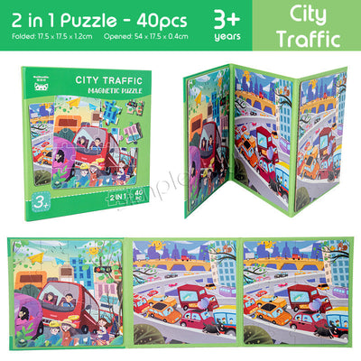 Puzzle magnétique 2 en 1 pour les enfants 40pcs Enfant Design