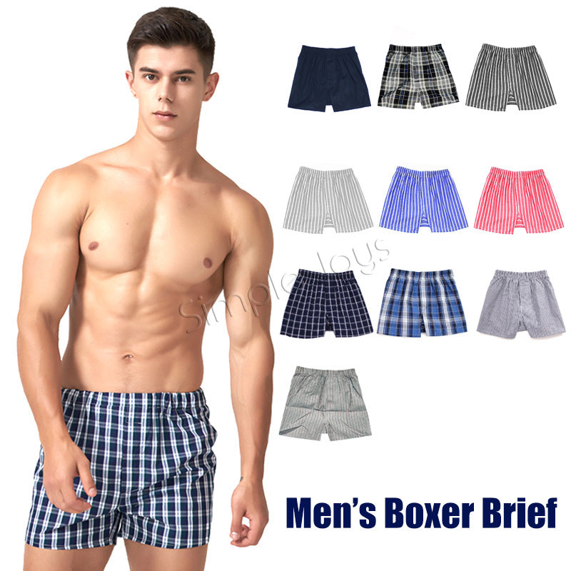 Sous-vêtements de lettre de boxeur tartan pour hommes [bundle 2pcs]