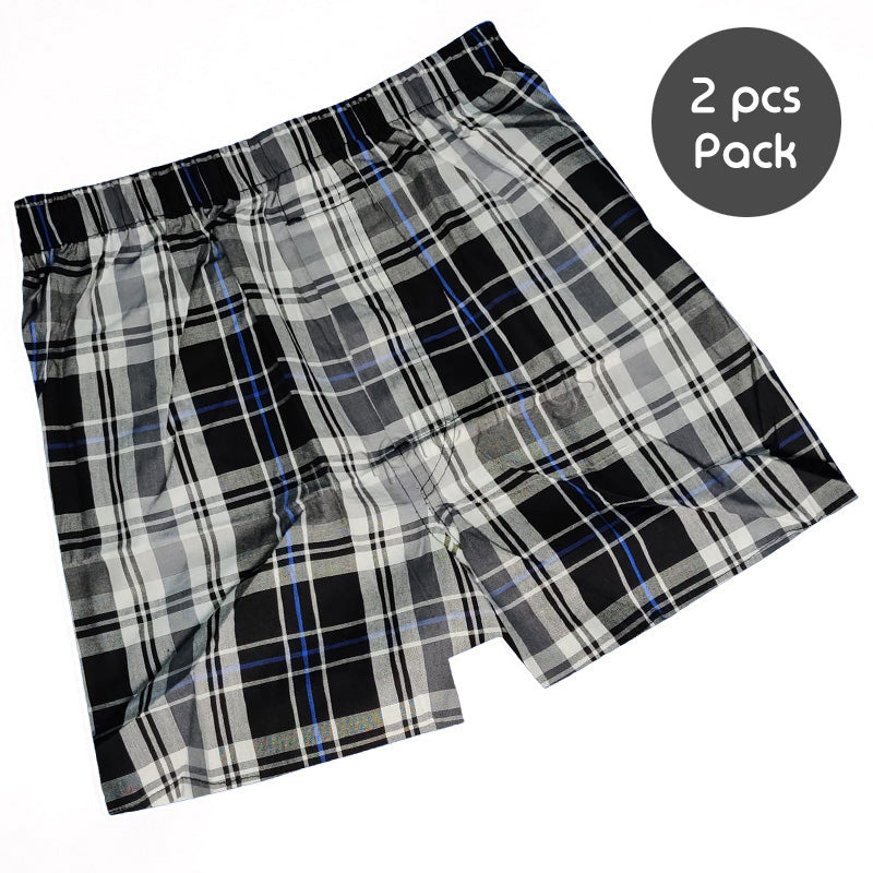 Sous-vêtements de lettre de boxeur tartan pour hommes [bundle 2pcs]