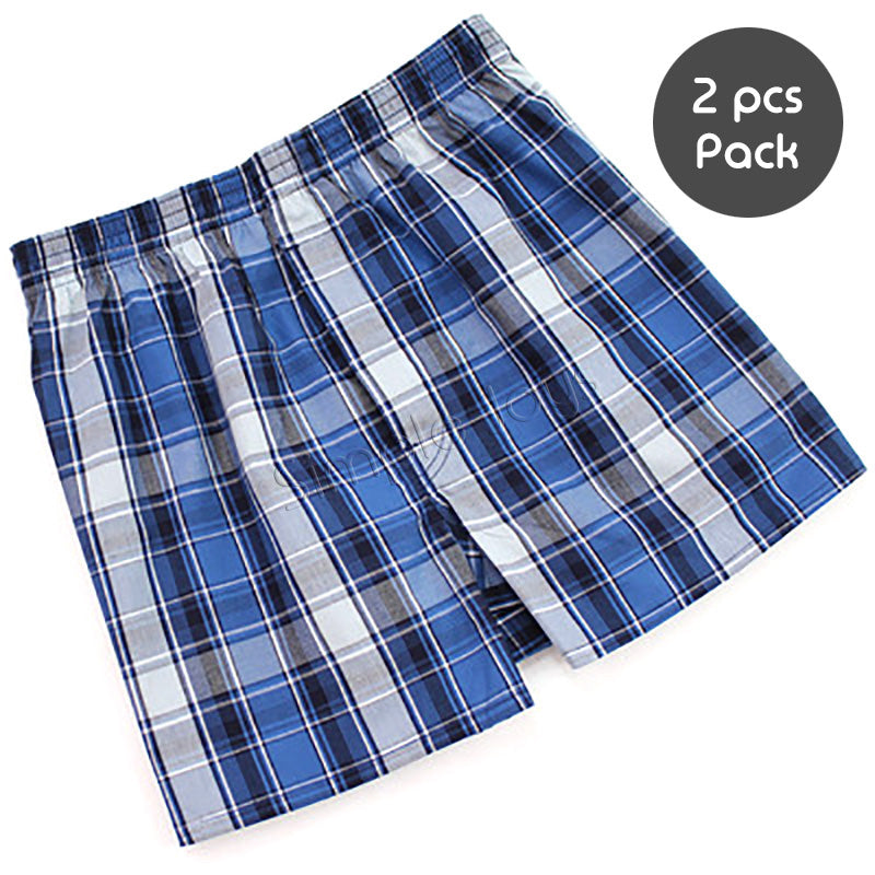 Sous-vêtements de lettre de boxeur tartan pour hommes [bundle 2pcs]